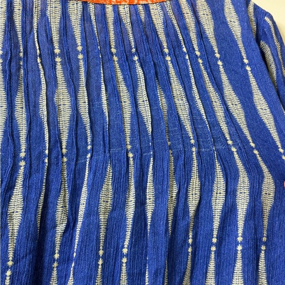 Sundance Efeite Blue Orange Boho Short Sleeve Top Size XS *See description - Picture 8 of 9